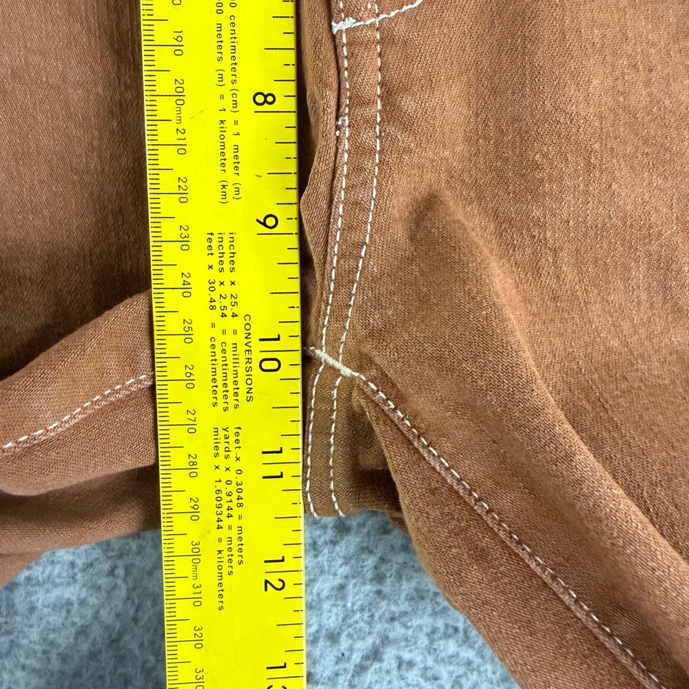 Madewell Emmett Wide-Leg Pants Women 26 Brown Contrast Stitch High Rise Crop - Picture 6 of 15